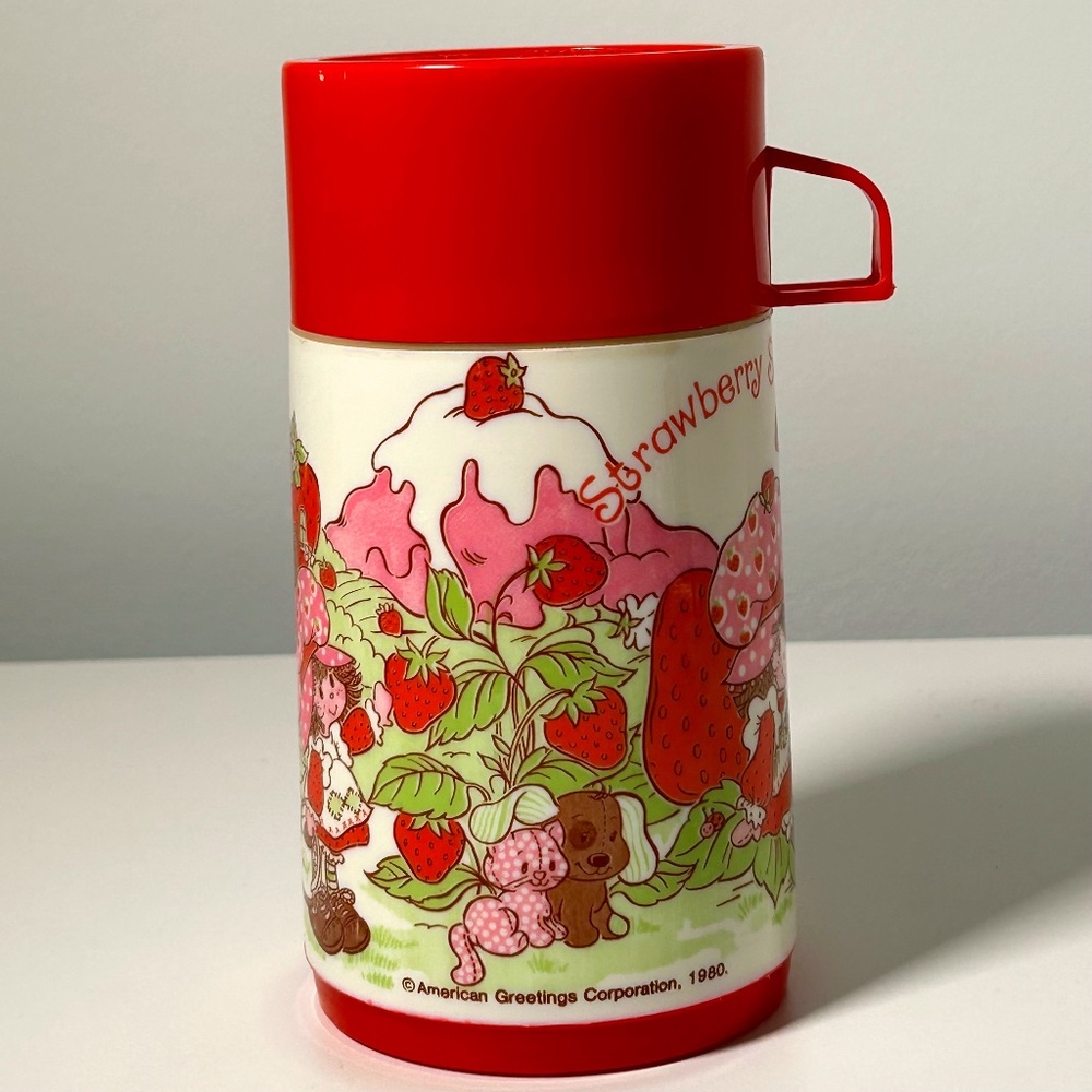 Vintage 1980 American Greetings Corp Aladdin Strawberry Shortcake Thermos